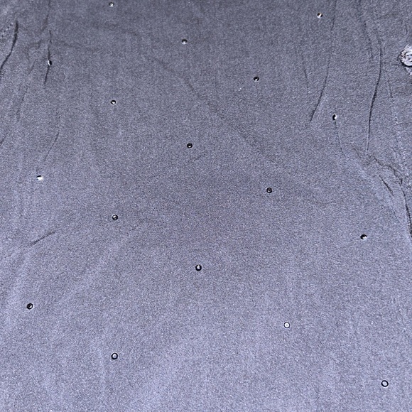 Aeropostale Signature Shimmer Button Up Shirt in Black - Picture 4 of 7